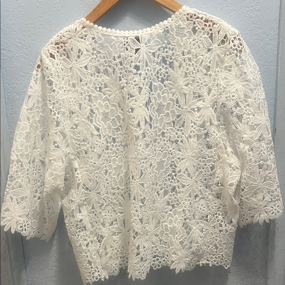 Rabbit Rabbit Rabbit White Lace Blouse - Picture 3 of 5